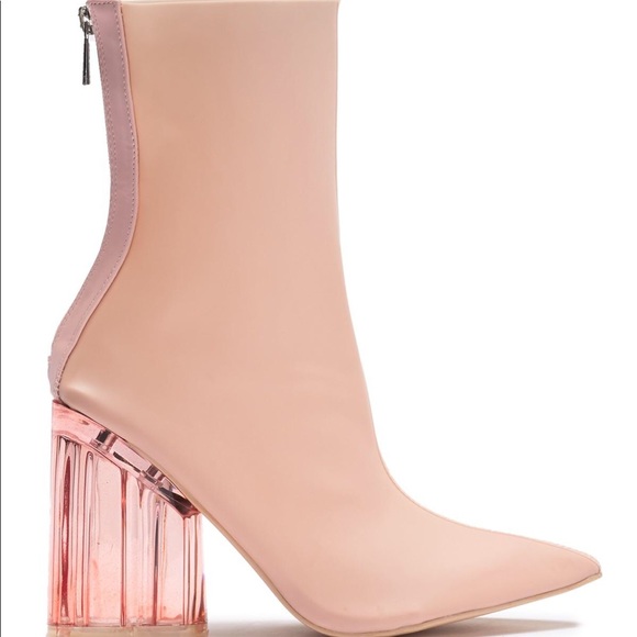 Shoes - Birthday suit pink fitted boot